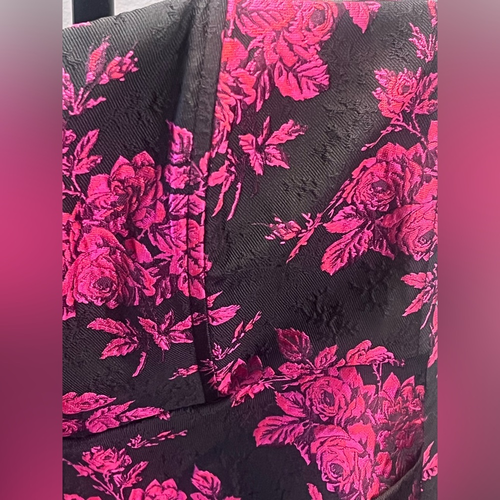 Lulus Made for Elegance Black Floral Jacquard Strapless Mini Dress - Picture 4 of 12